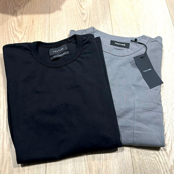 2 Men solid t-shirts (Feature brand) - Picture 1 of 8